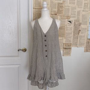 C’isa striped halter romper